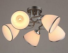 Люстра потолочная пятирожковая Мелодия Света Е27 Черный хром картинка 